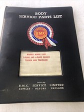 BMC Mechanical Service Parts List Morris Minor 1000 2/4 DR saloon AKD3541