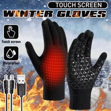 Electric Heated Gloves USB Rechargeable Insulated Warm Thermal Gloves Winter UK