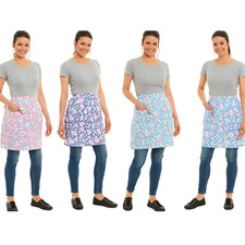Floral Poly Cotton Half Apron