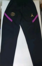 Paris Saint Germain black/purple jordan tracksuit bottoms zip pockets and ankles