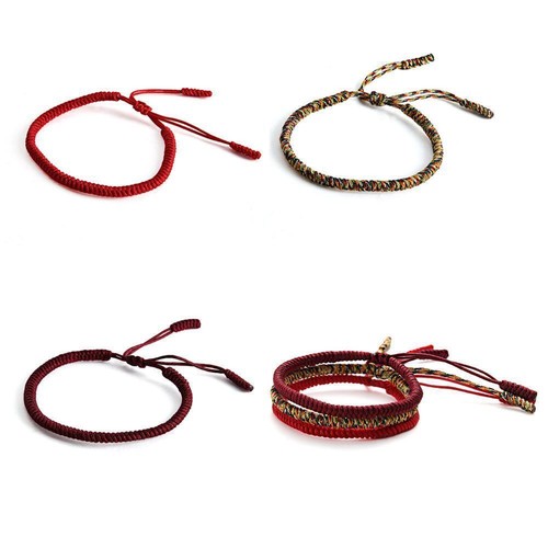 Tibetan weave red rope - red,