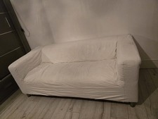 KLIPPAN 2 seater sofa - White With white Cover - used  condition
