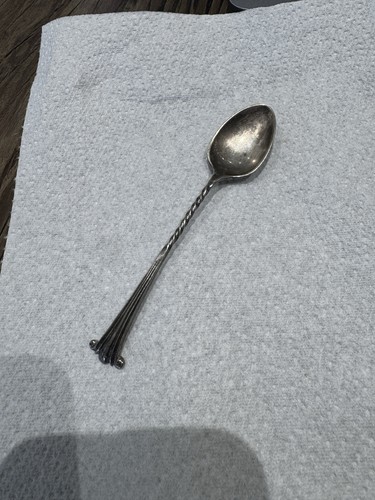 Antique silver plate spoon - silver,