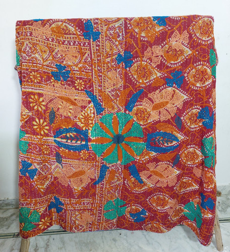 Reversible vintage kantha - reversible,