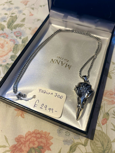 Silver tone chain necklace - tone,