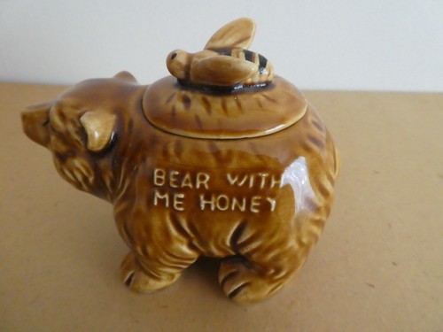 Vintage honey pot bear with - honey,