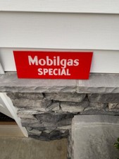 MOBILGAS SPECIAL AD GLASS 5 X 12 1/4 GILBARCO/TOKHEIM 36B 39 FRONT REAR GAS PUMP