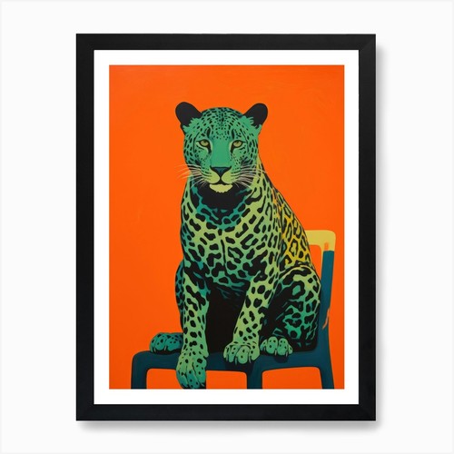 Leopard chair art - chair,