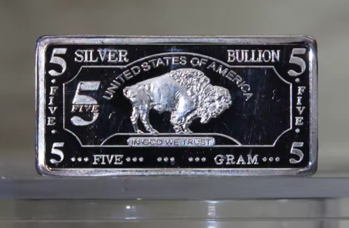 Pure silver buffalo gram - 5,
