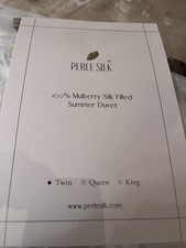 PERLE SILK twin duvet and silk comforter. Twin Ivory. 100% Mulberry silk NEW