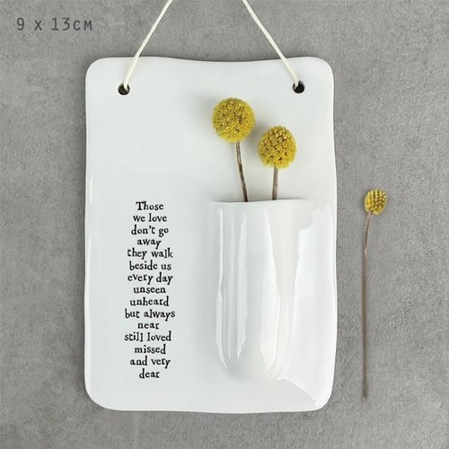 Porcelain wall vase flower - porcelain,