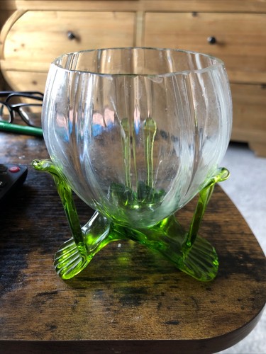 Vintage green glass - green,