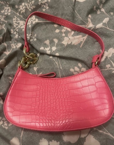 Primark pink snakeskin handbag