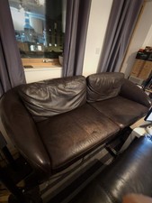 Heals Real genuine Leather Sofa 3 seater in Brown (original RRP over 4k) 