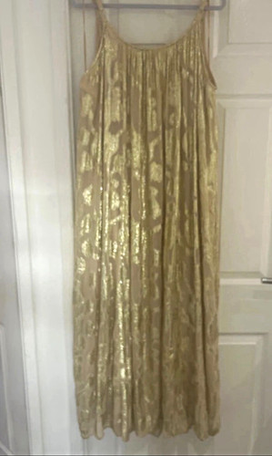 Glitzy gold metallic maxi - metallic,