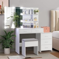 5 Drawers Vanity Desk Set with