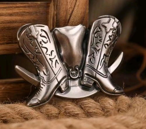 Western cowboy belt buckle - cowboy,