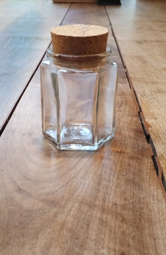 Vintage hexagonal glass