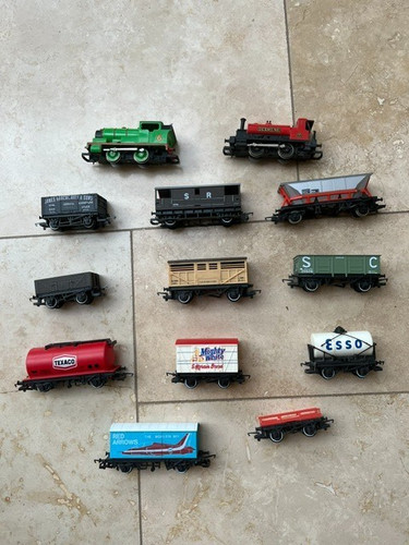 Hornby trains rails trucks - hornby, trains,