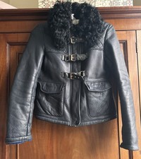 Topshop navy shearling