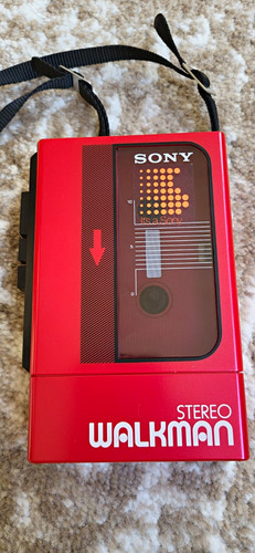Sony walkman red stereo - walkman,