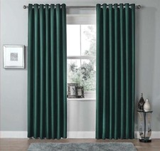 Blackout eyelet curtains - blackout, black