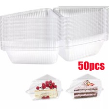 50x Plastic Hinged Cake Slice
