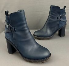 ACNE CYPRESS BOOTS - Blue Leather - High Heels - Womens Size EU 39 / UK 6