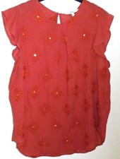 Next Mirror Embroider Top rust