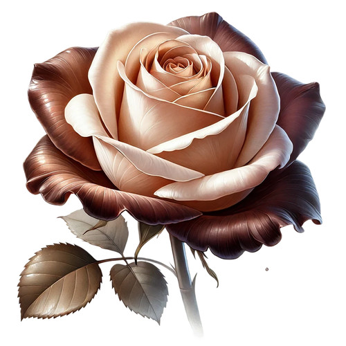 Dusky ivory tea rose vinyl - ivory,