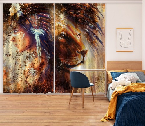 Tribal lion zhub373 animal - 3d,