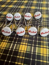 8 x Vintage Groslch Swing Bottle tops Ceramic IN FAIR TO GOOD CONDITION