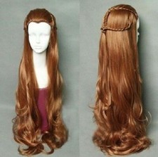 Brown Braid Wavy Wig For
