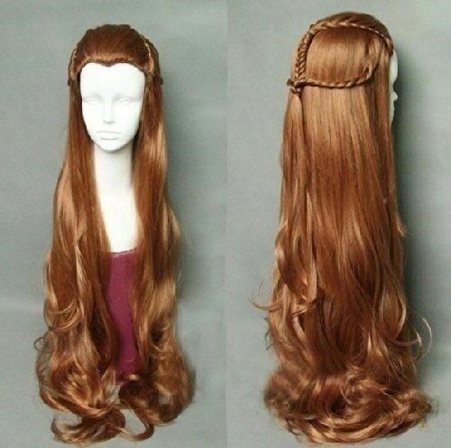 Brown braid wavy wig for - wavy,