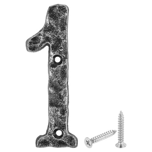 Black silver house address - house,