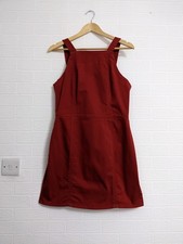 Zara Red Pinafore Dress Size L