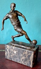 Max Milo Bronze Footballer Garanti Paris J.B.Deposee Stamp Sculpture Statue VGC