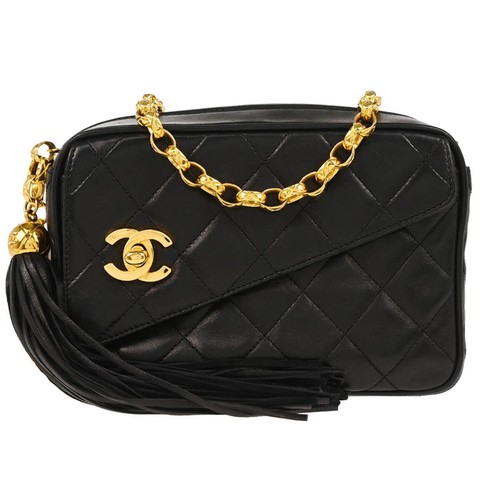 Chanel black lambskin camera - chanel,