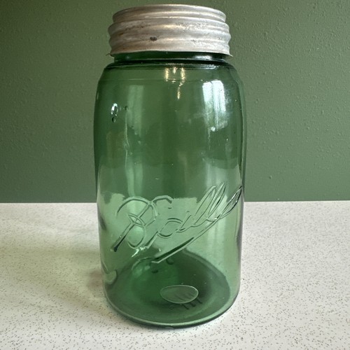 Vintage ball green glass - vintage,