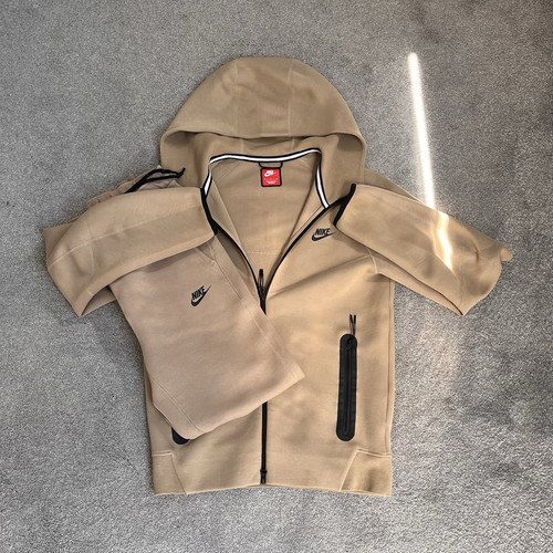 Beige nike tech fleece hoodie - beige,