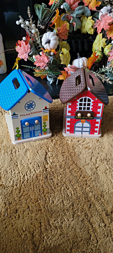 Wooden police fire station - police,