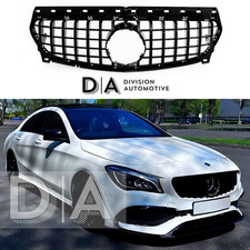 GLOSS BLACK AMG STYLE FRONT GRILLE FOR MERCEDES CLA CLASS W117 C117 CLA200 13-19