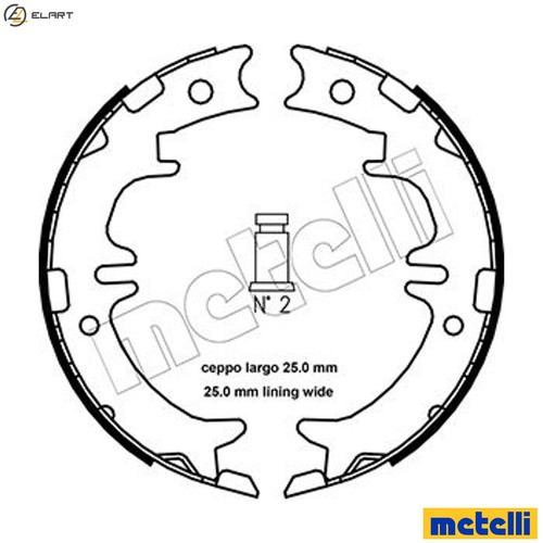 Brake shoe set parking - brake,
