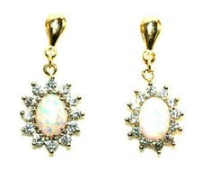 9ct Yellow Gold Synthetic Opal