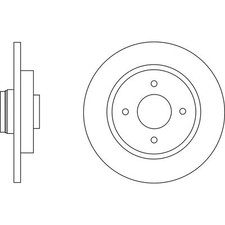2x Brake Discs Solid For