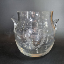 Vintage Moet Et Chandon Champagne Dom Perignon Etched Glass Ice Bucket 22cm High