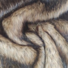 Super Deluxe Luxury Faux Fur Fabric Material - Brown Bear - SAL-1537