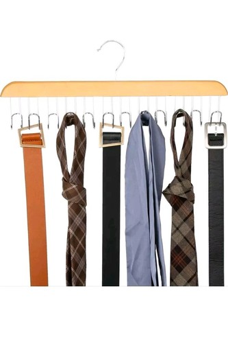 Wooden hanger for - wooden, belts,ties