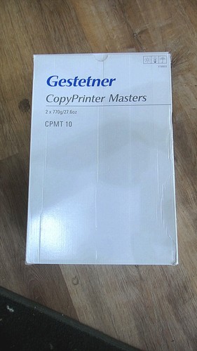 Gestetner copy printer master - gestetner,