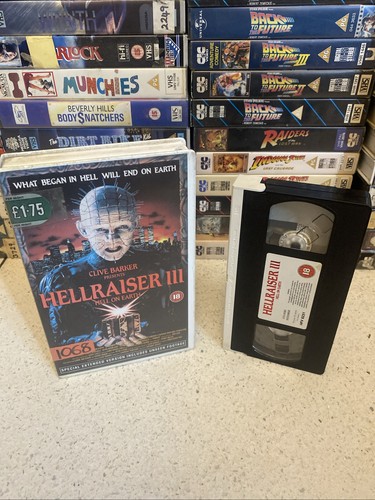 Hellraiser cert vhs ex - 18,